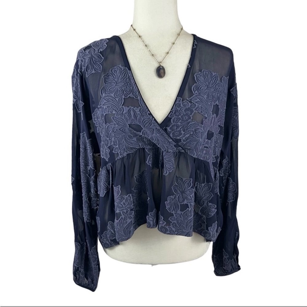 Aritzia Augustine Navy Blouse